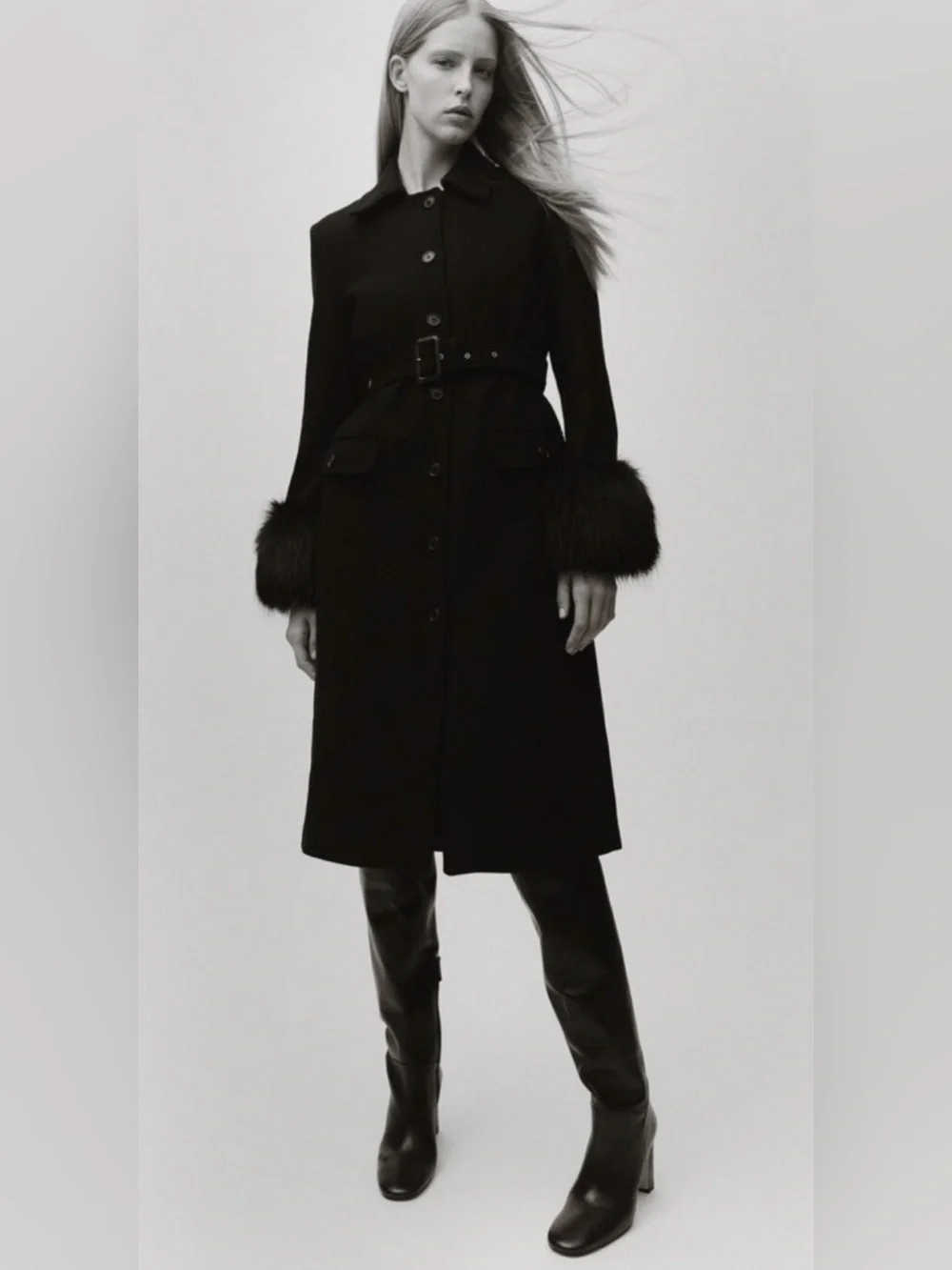 Zara Over The Knee Long Leather Boots